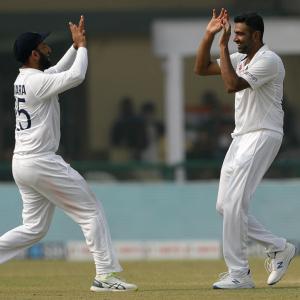 Ashwin goes past Harbhajan with 418 Test wickets