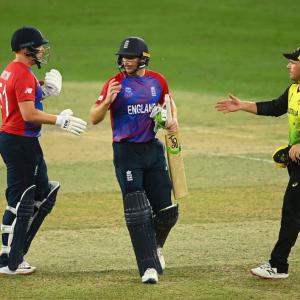 PIX: England on brink of semis after thrashing Aussies