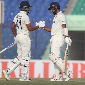 1st Test: Pujara, Iyer lead India fightback vs B'desh
