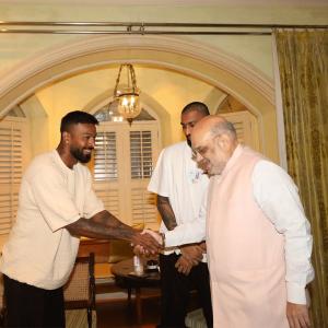 Hardik meets Home Minister Shah ahead of SL series