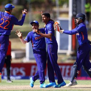 PIX: India thrash Australia to enter Under-19 WC final