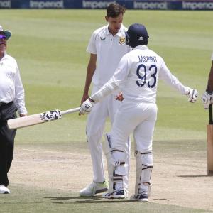 PICS: Elgar keeps India at bay; 2nd Test evenly poised
