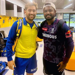 When Samson Caught Up With 'Vathi' Dhoni