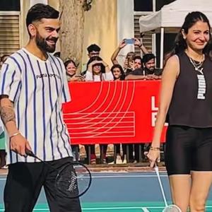 Anushka-Virat Show Off Badminton Skills