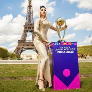 What's Urvashi Rautela doing with World Cup Trophy?