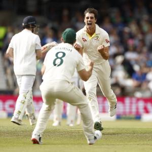 Ashes PIX: Marsh hammers ton as 13 wickets fall