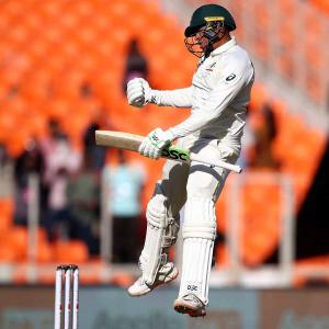 PIX: Khawaja hits ton as Australia defy India on Day 1