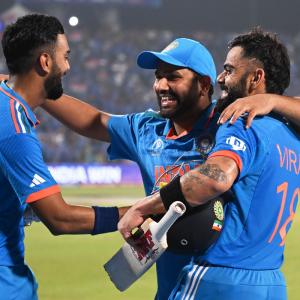 WC: Rohit Sharma is pleased as punch and here's why...