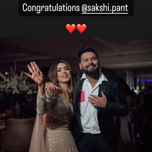 Pant Celebrates Sister's Engagement