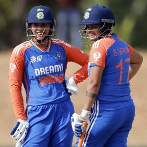 PIX: India crush B'desh, enter Women's Asia Cup final