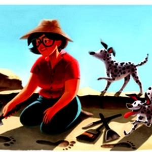 Google doodles for Mary Leakey's 100th anniversary