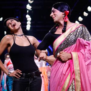 What a drag! Sunil Grover takes to the runway for Mandira Bedi