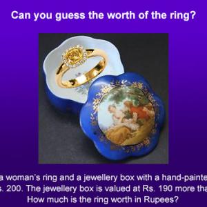 #Mindbender: Guess the price of the ring!