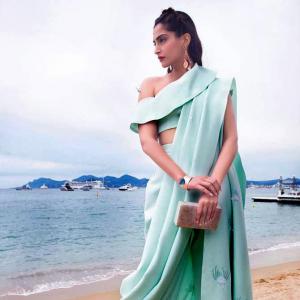 Whoa! Sonam wore a trouser sari to Cannes!