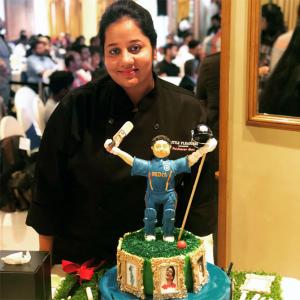 The chef who designed Sachin's 45th birthday cake