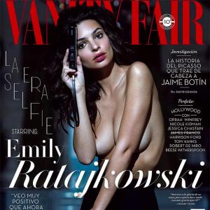 Emily Ratajkowski strips for mag cover