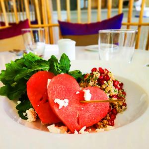 V-Day recipe: Grilled watermelon hearts salad