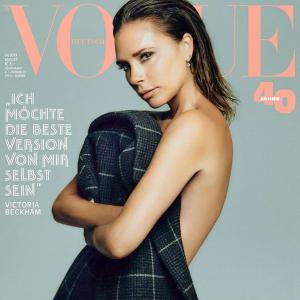 Victoria Beckham strips for Vogue Germany