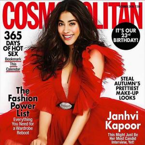 Flirty and fabulous! Janhvi glams it up in a red dress