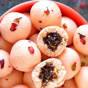 Diwali recipe: Gulkand stuffed rose sandesh