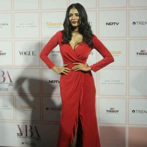 Brace yourself! Malavika is a red carpet queen in red