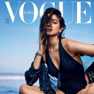 Anushka sizzles in a blue swimsuit
