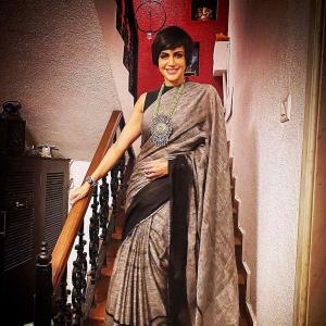 Mandira's Cheerful Sari Looks