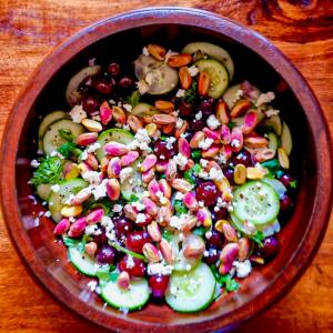 Recipe: Cucumber, Pistachio and Feta Salad