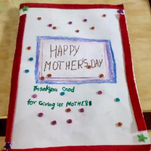 10-yr-olds make card for late Mom
