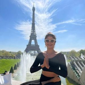 Pooja Does Yoga In Paris