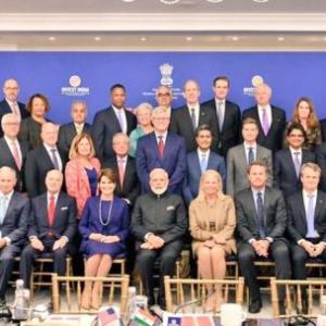 Modi meets 42 global CEOs, pushes Startup India