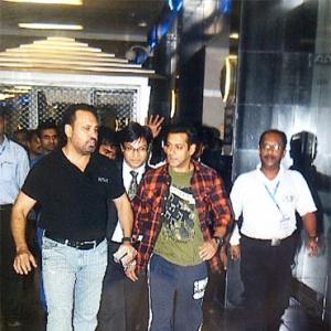 Pix: Salman Khan returns to Mumbai