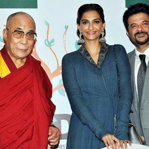 Anil Kapoor, Sonam, Raveena meet the Dalai Lama