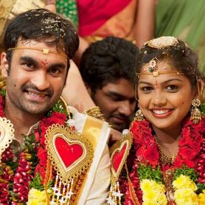 PIX: Telugu comedian Brahmanandam's son Goutham weds