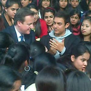 Aamir Khan meets British PM David Cameron