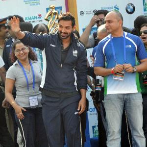 PIX: Bollywood runs the Mumbai Marathon