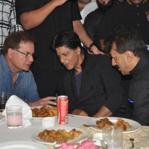 PIX: Shah Rukh, Salim Khan bond at Iftar meal