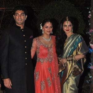 PIX: Rekha, Bachchans, Shah Rukh at Ahana Deol's wedding reception