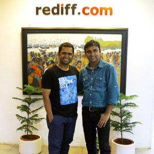 PIX: Filmistaan actors Sharib and Inaam visit Rediff office!