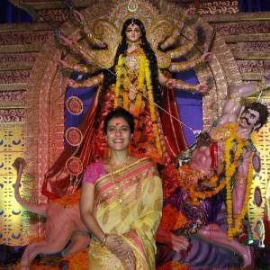 PIX: Kajol, Tanisha celebrate Durga Puja