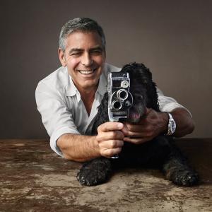 Cuteness alert! George Clooney and Einstein