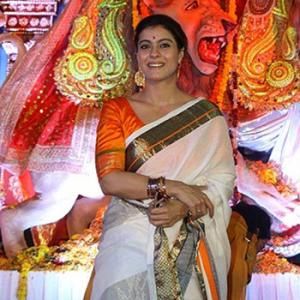 PIX: Kajol, Sushmita Sen celebrate Durga Puja