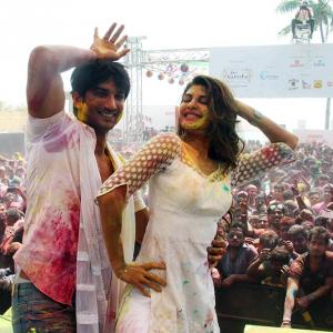PIX: Sushant, Jacqueline have fun at the Holi party
