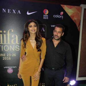 PIX: Salman Khan, Shilpa Shetty get ready for IIFA