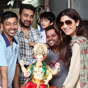 PIX: Shilpa Shetty brings home Lord Ganesha