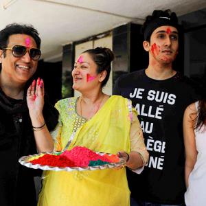 PIX: Govinda celebrates Holi with family
