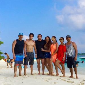 PIX: The Khans holiday in Maldives