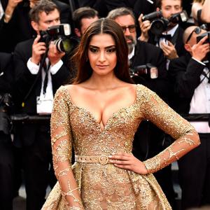 Cannes 2017: Sonam's golden glamour on display