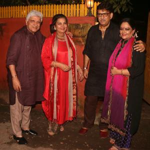 PIX: Shabana Azmi, Javed Akhtar's grand Diwali bash