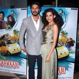 Dulquer, Mithila go on a movie date
